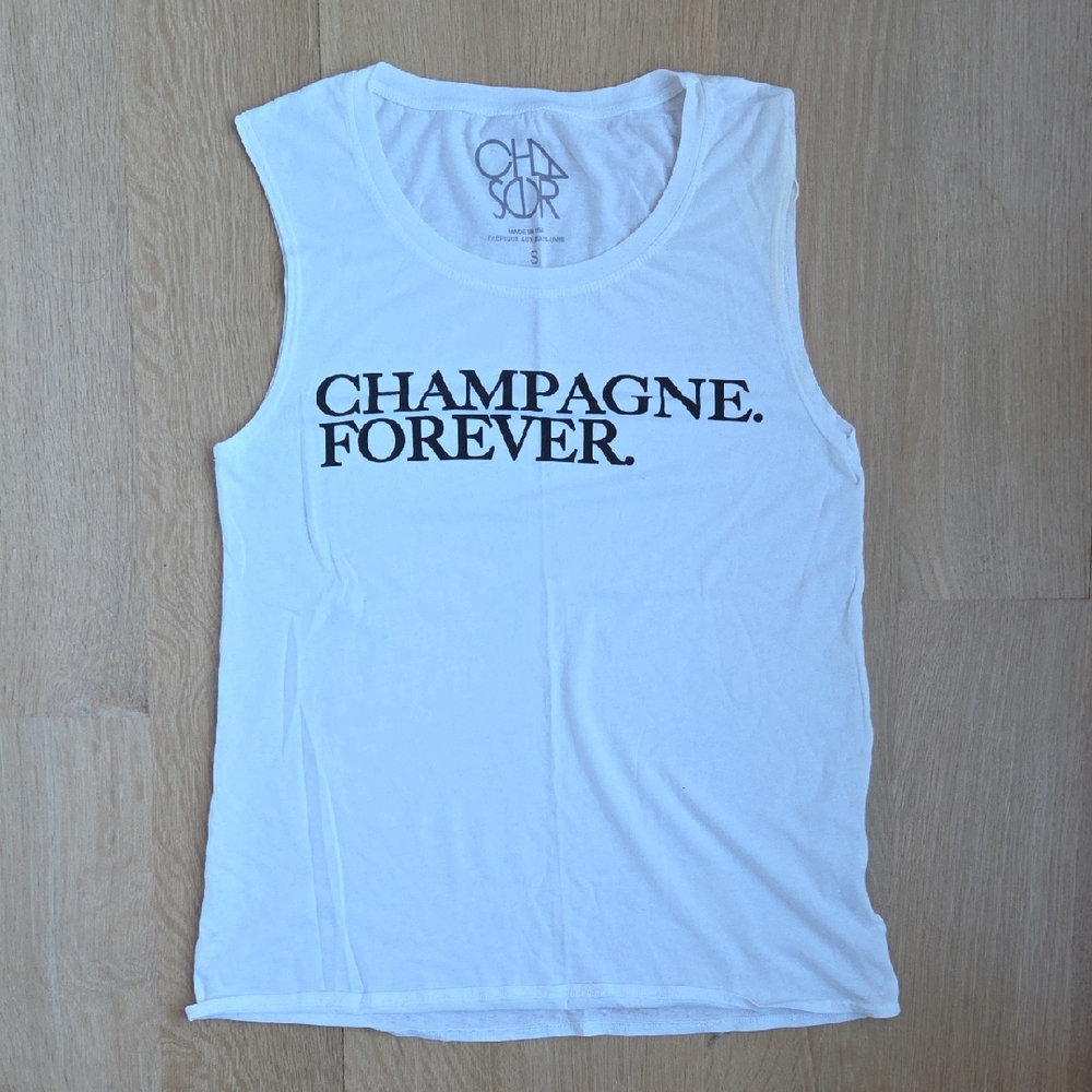 Chaser White 'Champagne Forever' Muscle Tee